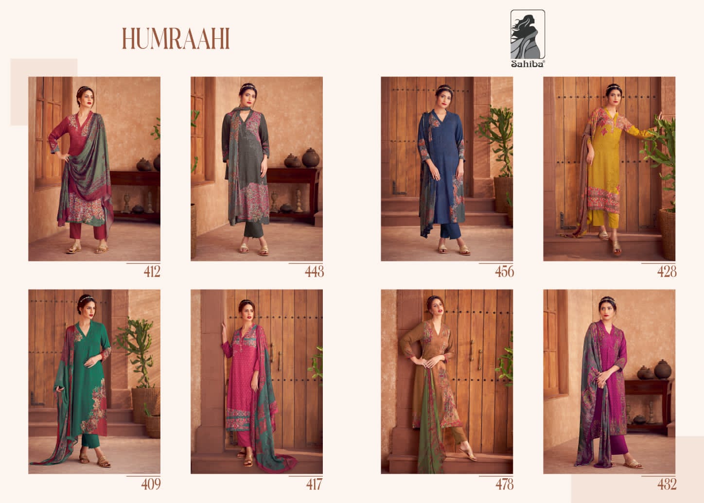 Humraahi By Sahiba Kurti Bottom With Dupatta Dress Material 